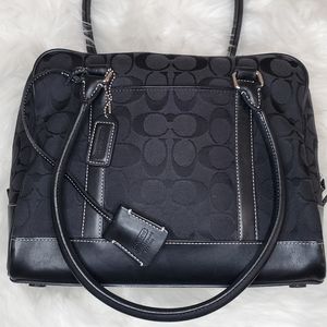 Authentic Coach Signature Jacquard Satchel - Black